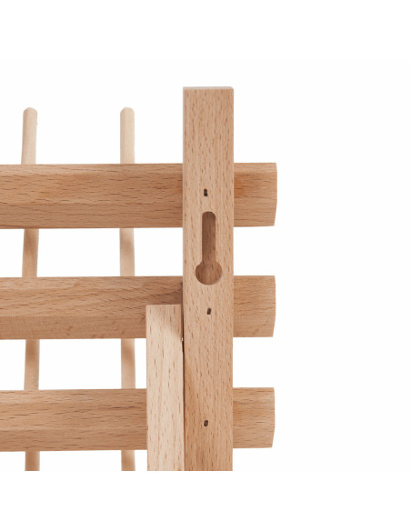 Wooden display stand for 25 spools of thread