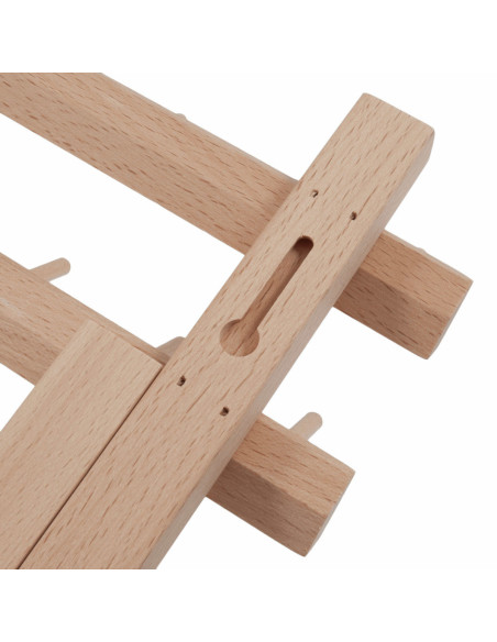 Wooden display stand for 120 spools of thread