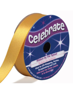 Celebrate gold satin ribbon - 13 mm x 6 meters