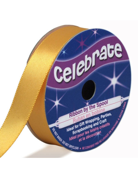 Celebrate gold satin ribbon - 13 mm x 6 meters