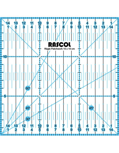 Rascol patchwork ruler 15 x 15 cm
