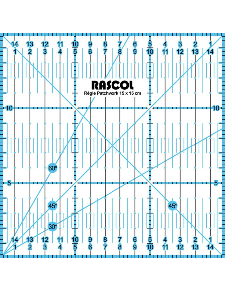 Rascol patchwork ruler 15 x 15 cm