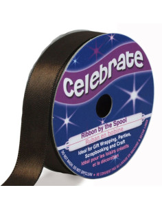 Celebrate chocolate satin ribbon - 13 mm x 6 meters