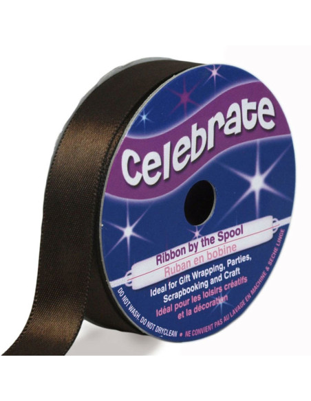 Celebrate chocolate satin ribbon - 13 mm x 6 meters