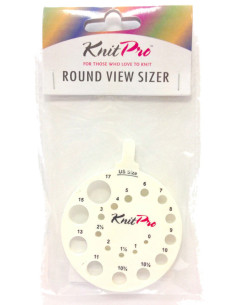 Round gauge for knitting needles 2