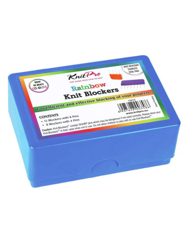 Rainbow KnitPro blocking combs