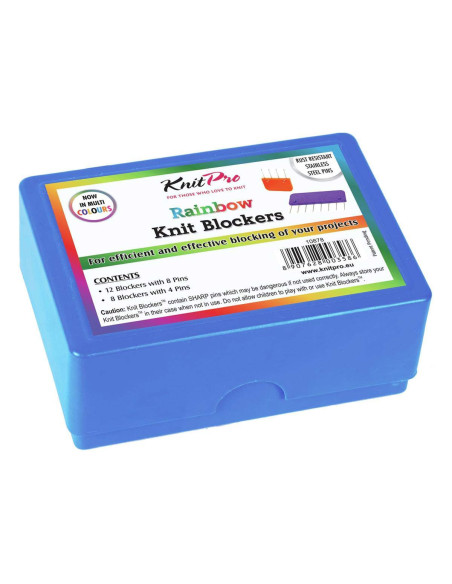 Rainbow KnitPro blocking combs