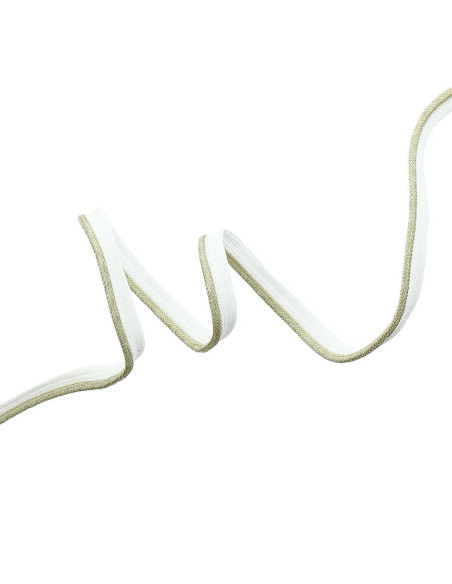 Piping, exceeding lurex - Gold white weave