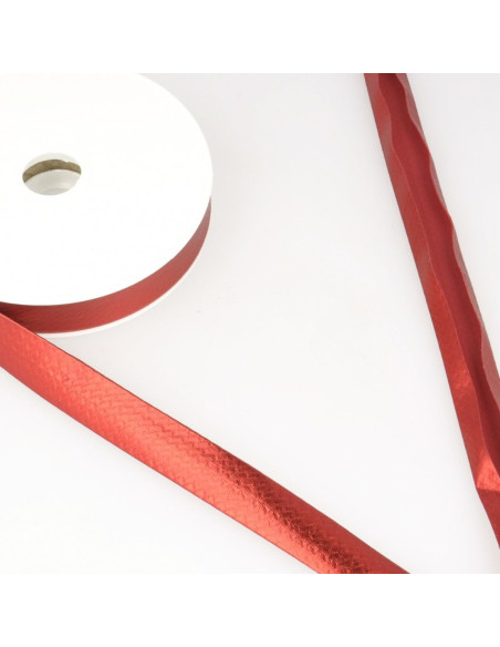 Metallic Lamé Bias - Red