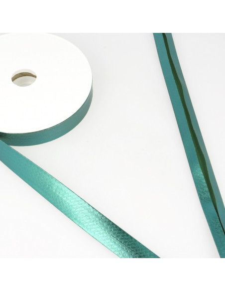 Metallic lamé bias - Emerald green