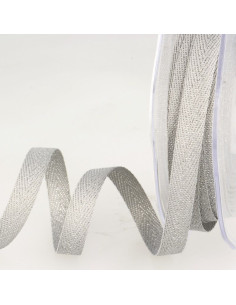 Metallic Twill Ribbon - Silver