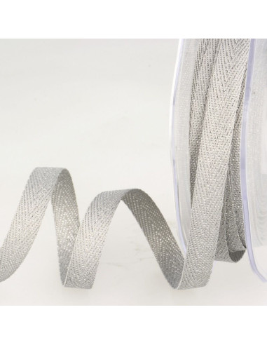 Metallic Twill Ribbon - Silver