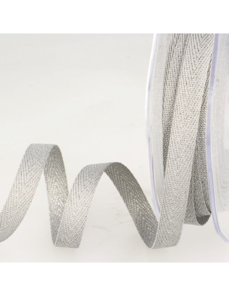 Metallic Twill Ribbon - Silver