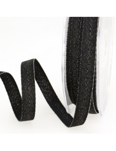 Metallic Twill Ribbon - Black