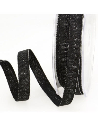 Metallic Twill Ribbon - Black