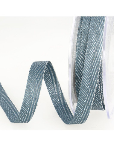 Metallic Twill Ribbon - Blue