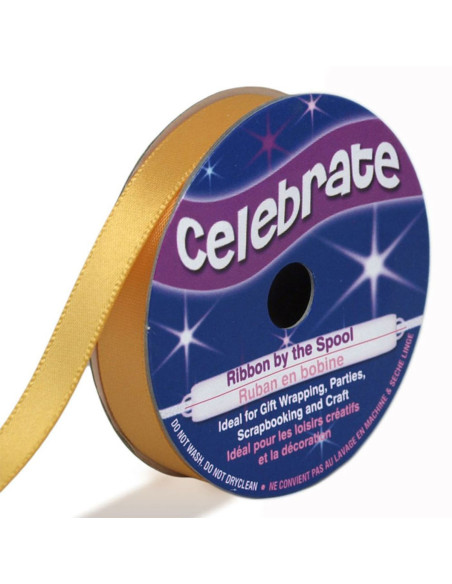 Celebrate Gold Satin Ribbon - 9 mm x 6 meters