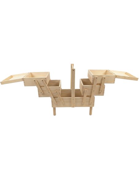 Travailleuse couture en bois avec pieds amovibles Clair