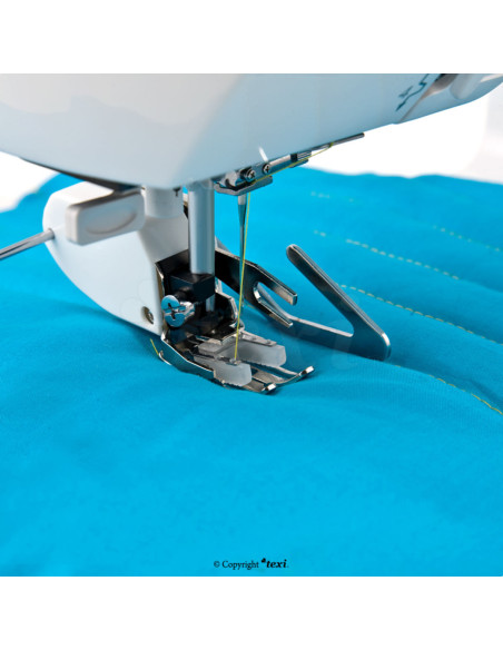 Double feed foot with right guide