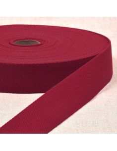 Polyester strap with cotton appearance - Red