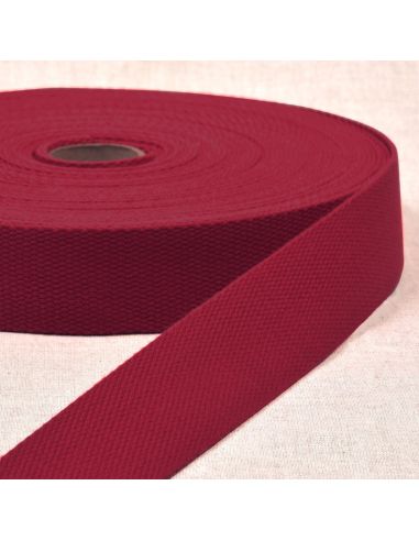 Polyester strap with cotton appearance - Red