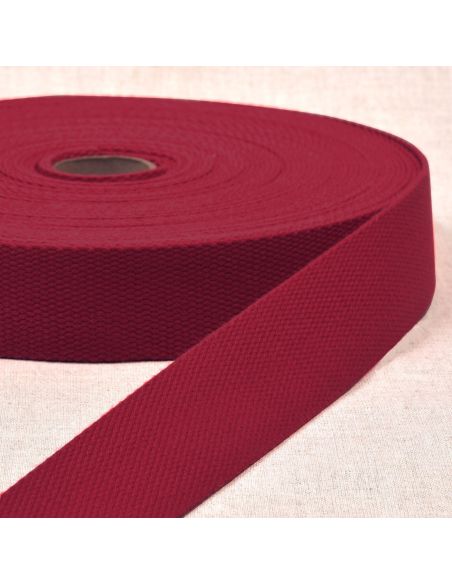 Polyester strap with cotton appearance - Red