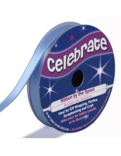 Celebrate blue satin ribbon - 6 mm x 6 meters