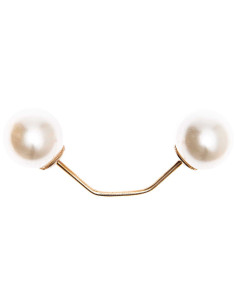 Screw pin with 2 branch heads, gold, 65 mm - Cream