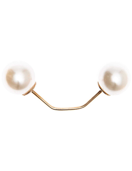 Screw pin with 2 branch heads, gold, 65 mm - Cream