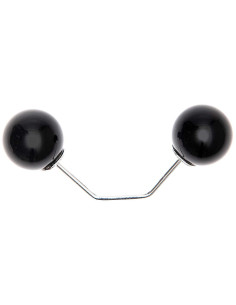 Silver double-headed screw pin 65 mm - Black