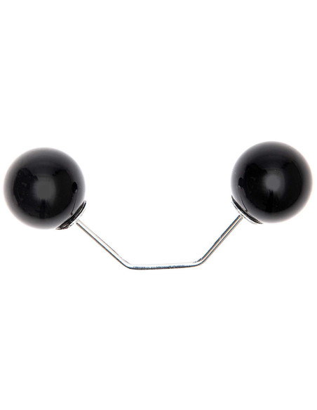 Silver double-headed screw pin 65 mm - Black