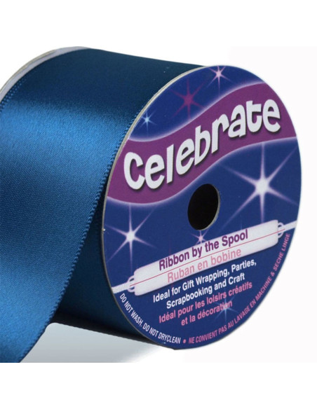 Navy blue Celebrate satin ribbon - 38 mm x 4 meters