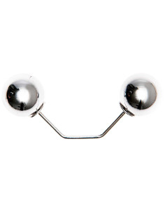 Silver double-headed screw pin 65 mm - Silver