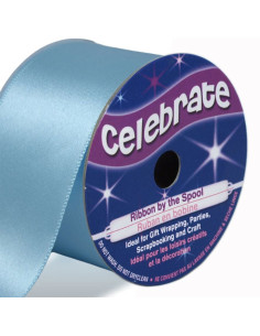Sky blue Celebrate satin ribbon - 38 mm x 4 meters