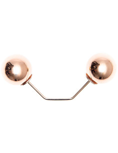 Screw pin with 2 branch heads, gold 65 mm - Rose gold