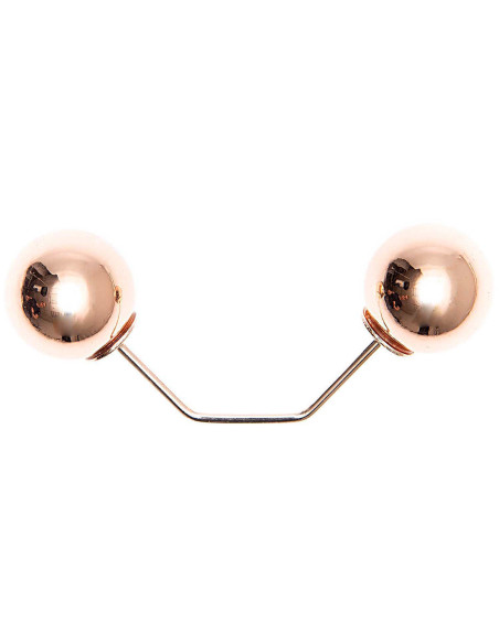 Screw pin with 2 branch heads, gold 65 mm - Rose gold