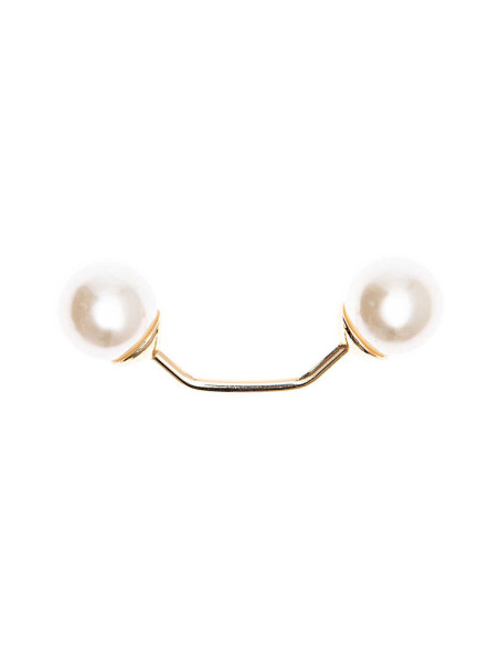 Gold double-headed branch screw pin 48 mm - Cream