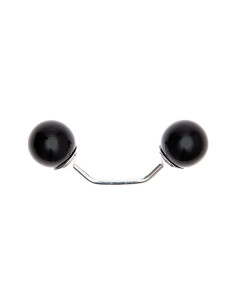 48 mm silver double-headed branch screw pin - Black