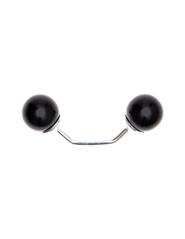48 mm silver double-headed branch screw pin - Black