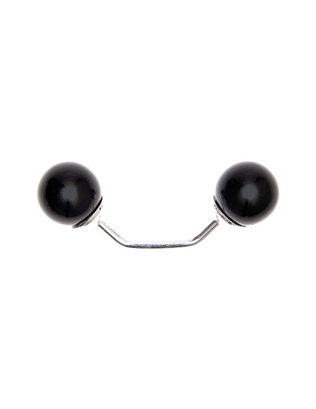 48 mm silver double-headed branch screw pin - Black