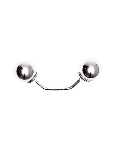 Screw pin with two silver branch heads 48 mm - Silver