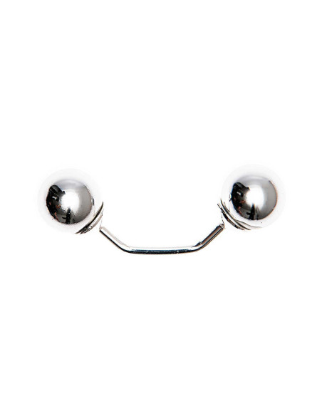 Screw pin with two silver branch heads 48 mm - Silver