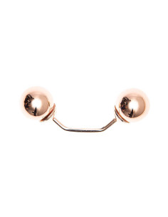 Screw pin with two branch heads in gold, 48 mm - Rose gold