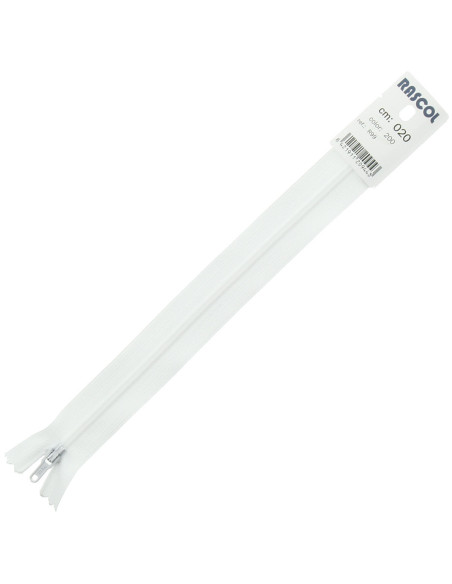 Nylon zipper Rascol - White