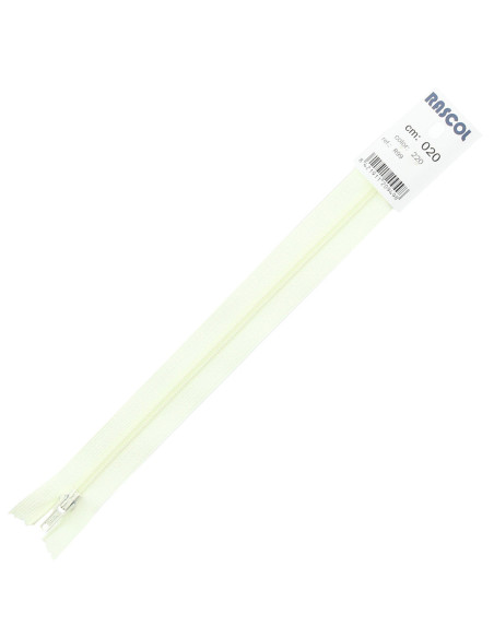 Nylon zipper Rascol - Ecru