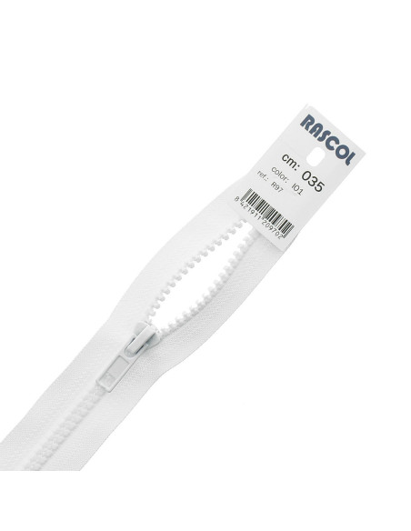 Rascol synthetic zipper - White