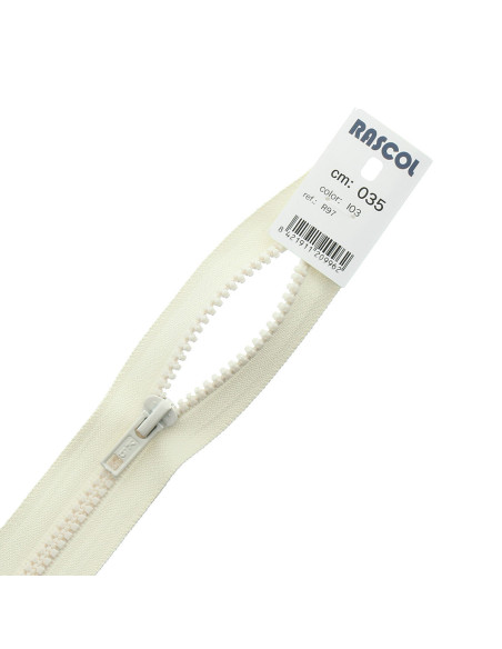 Rascol synthetic zipper - Ecru