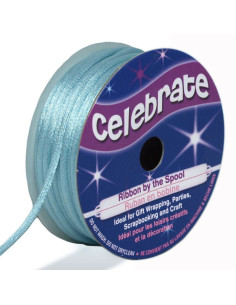 Sky blue rat tail cord - 2 mm x 10 meters