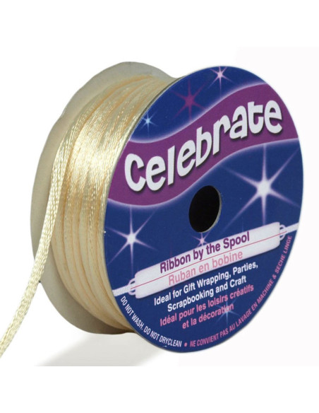 Rat tail cord Celebrate cream - 2 mm x 10 meters