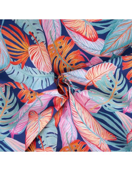 Tissu short de bain - Feuilles tropicales